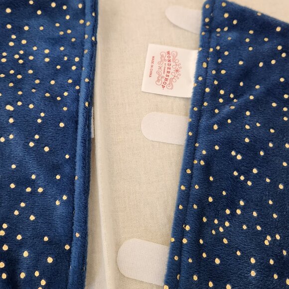 Wondershop - gold and navy blue mini tree skirt with tassels - Picture 4 of 11